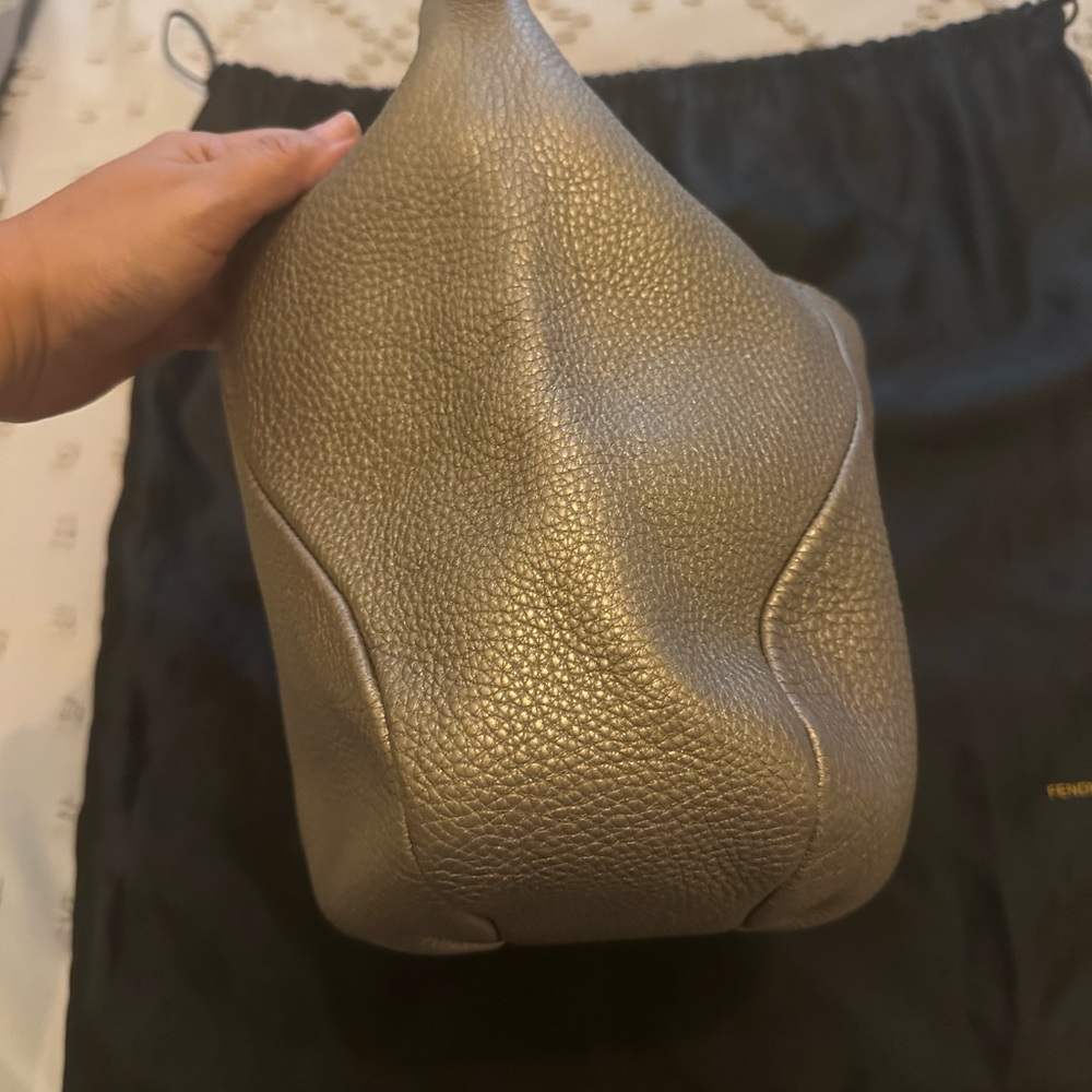 Fendi Metallic Silver Leather Hobo - Picture 15 of 16